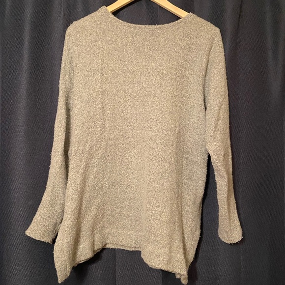 LOFT - Comfy grey oversized hi-side split sweater - Picture 2 of 5